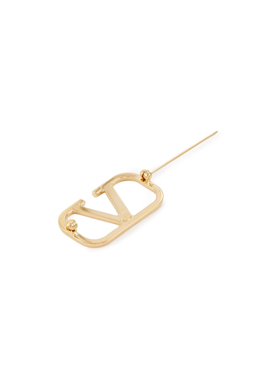 Women VALENTINO Fashion Jewellery | Vlogo Brass Brooch