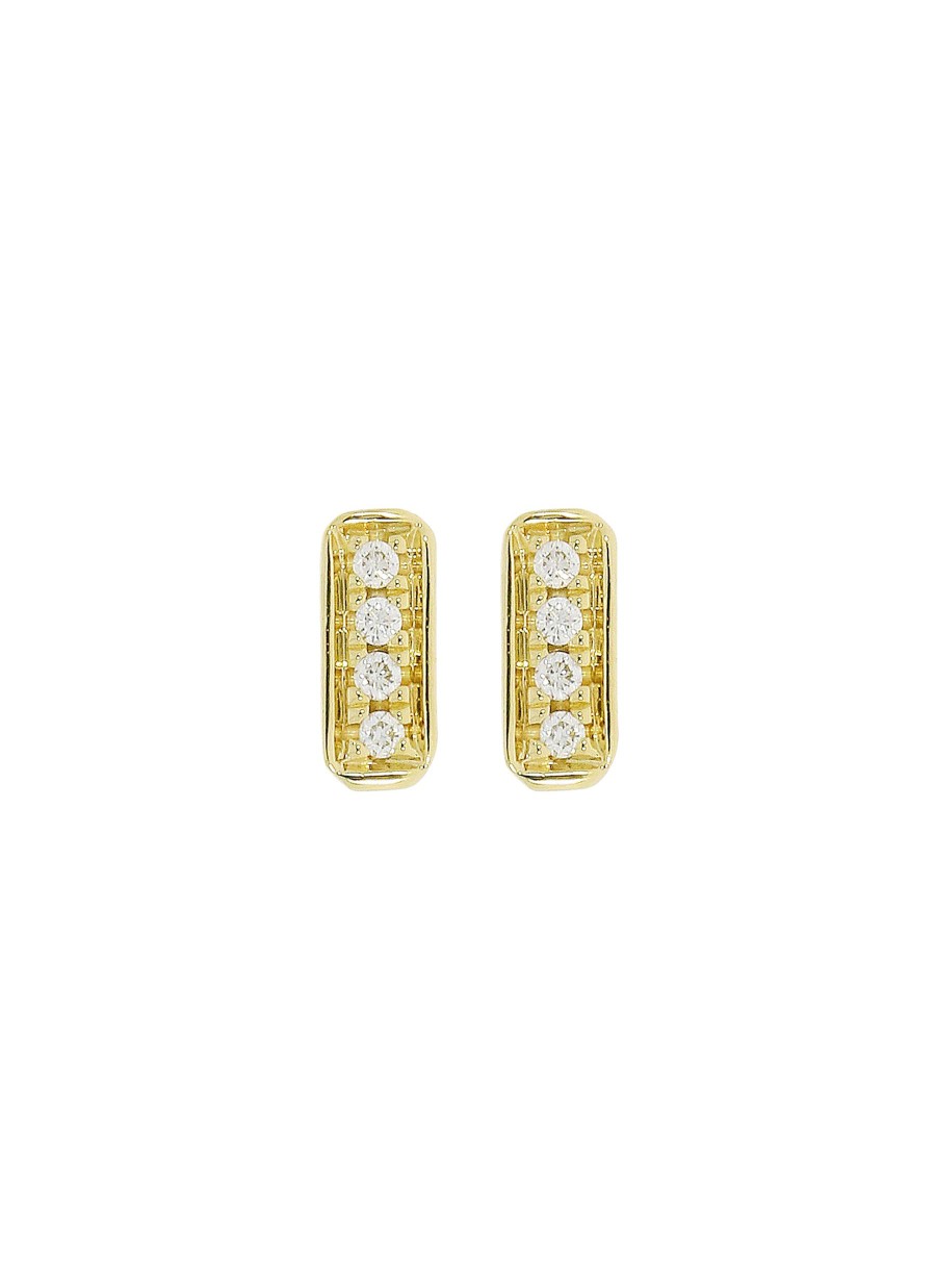 Women LC COLLECTION JEWELLERY Fine Jewellery | 18K Gold Diamond Stud Earrings