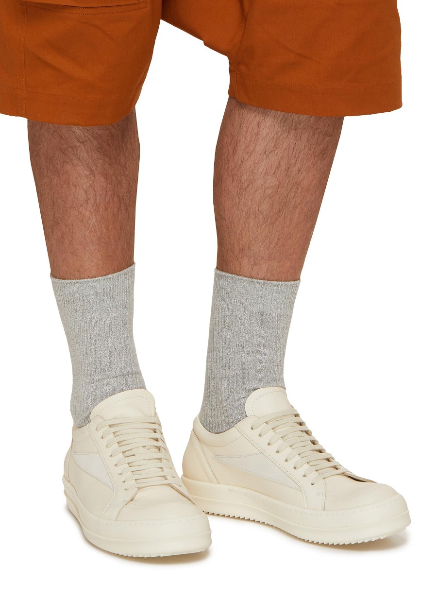 Men RICK OWENS Sneakers | Vintage Leather Low-Top Sneakers