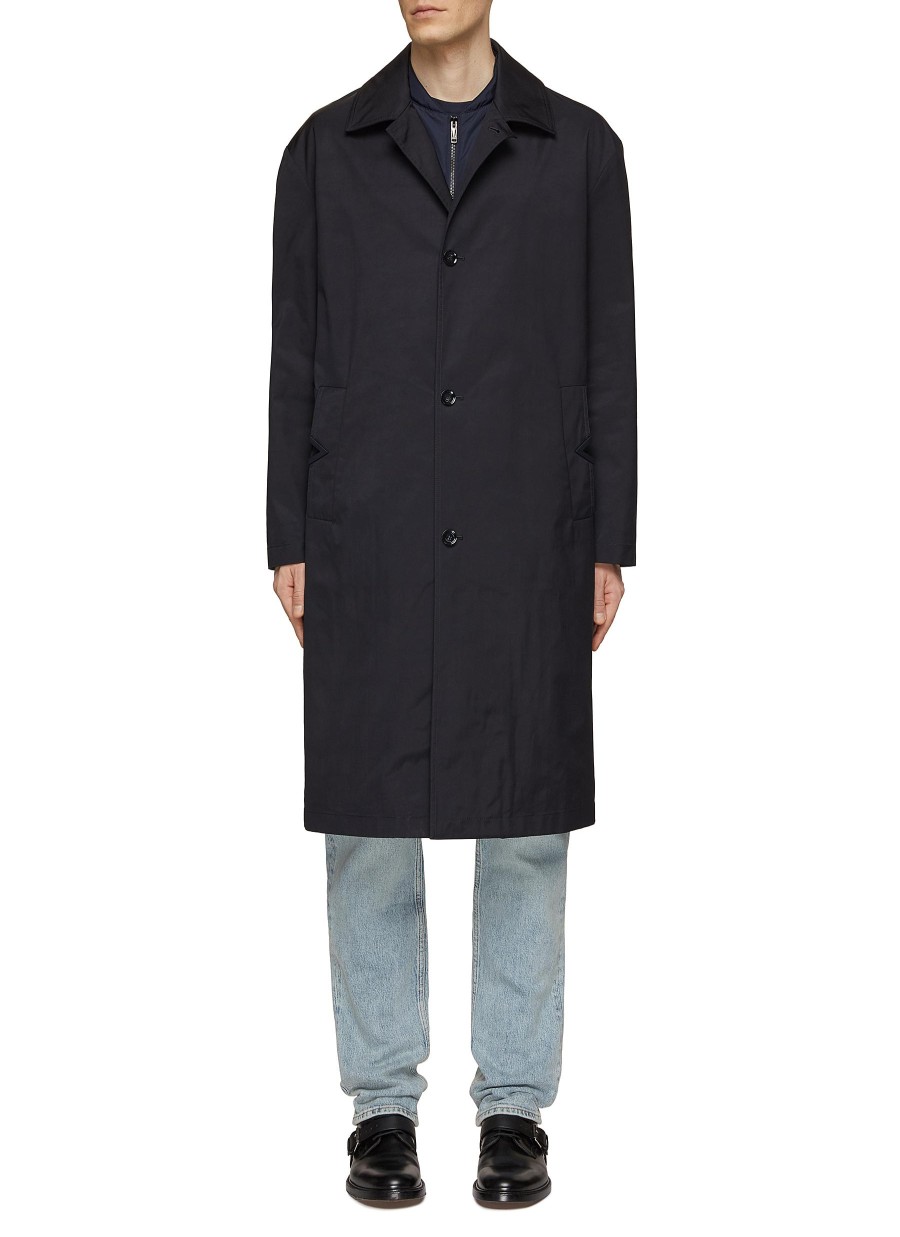 Men VALENTINO Coats | Double Layered Notch Lapel Coat