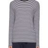 Men SUNSPEL T-Shirts | Crewneck Stripe Supima Cotton T-Shirt