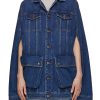 Women DARKPARK Jackets | Kate Faux Shearling Denim Cape