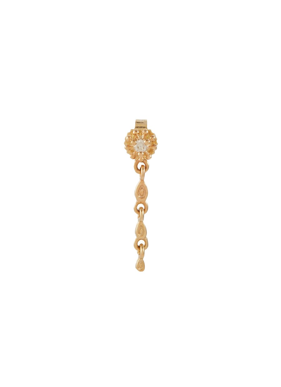 Women MÉTIER BY TOMFOOLERY Fashion Jewellery | Dala Droplet 9K Gold Diamond Single Earring