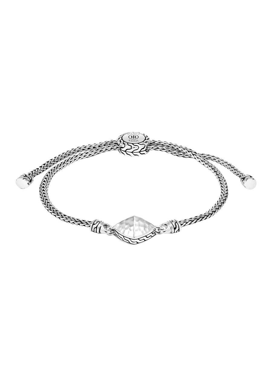 Women JOHN HARDY Fine Jewellery | Classic Chain Sterling Silver Hammered Charm Bracelet — Size M-L