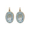 Women LANE CRAWFORD VINTAGE ACCESSORIES Vintage Accessories | Vintage 12K Gold Aquamarine Drop Clip On Earrings