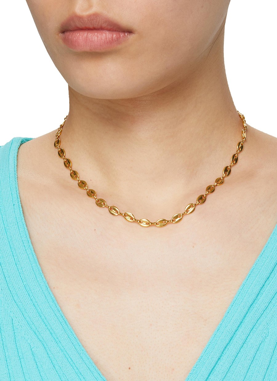 Women LANE CRAWFORD VINTAGE ACCESSORIES Vintage Accessories | 14K Gold Plated Double Round Chain Necklace