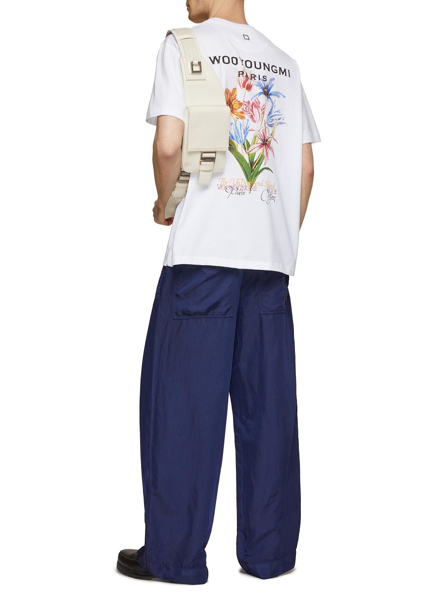 Men WOOYOUNGMI T-Shirts | Cotton Tulip Flower Print Tee