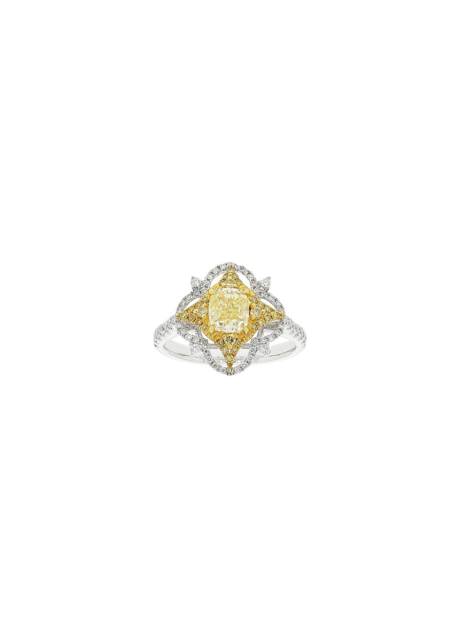 Women LC COLLECTION JEWELLERY Fine Jewellery | 18K Gold Fancy Yellow Diamond Ring — Size Us 6.5