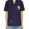 Men SCOTCH & SODA Shirts | Embroidery Artwork Short Sleeve Shirt