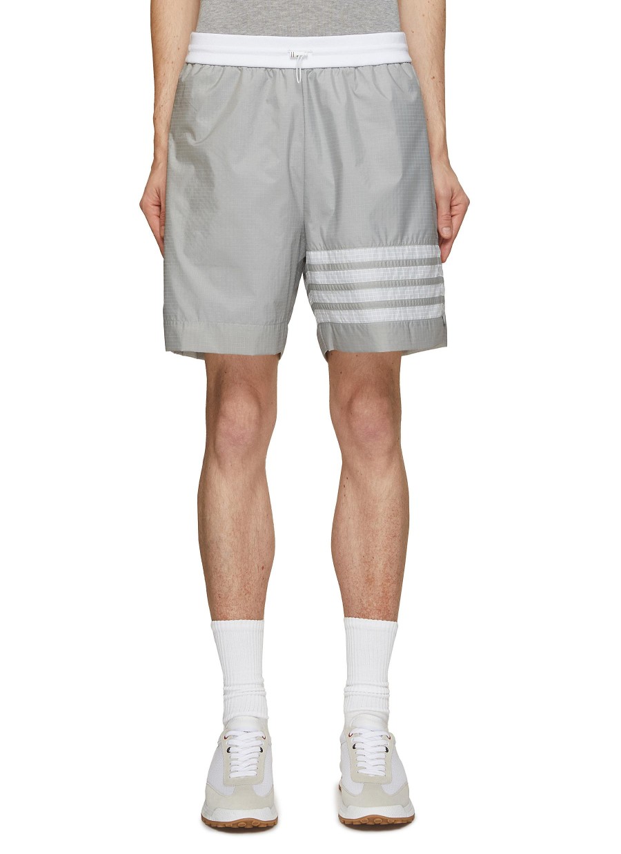 Men THOM BROWNE Pants | 4 Bar Ultralight Ripstop Shorts