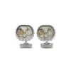 Men TATEOSSIAN Cufflinks | Tourbillon Studded Rhodium Cufflinks