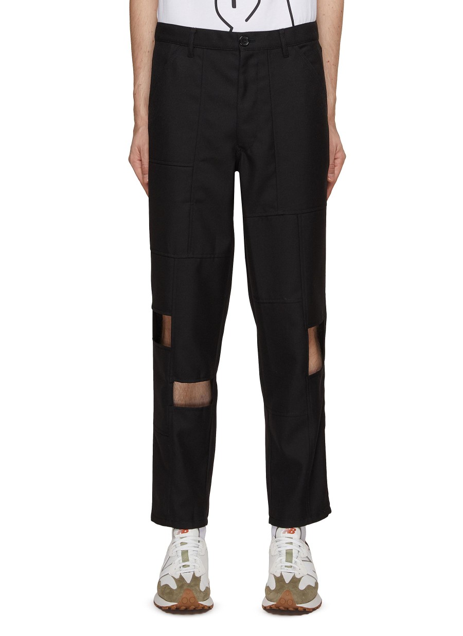 Men COMME DES GARÇONS SHIRT Pants | Cut Out Panel Pants