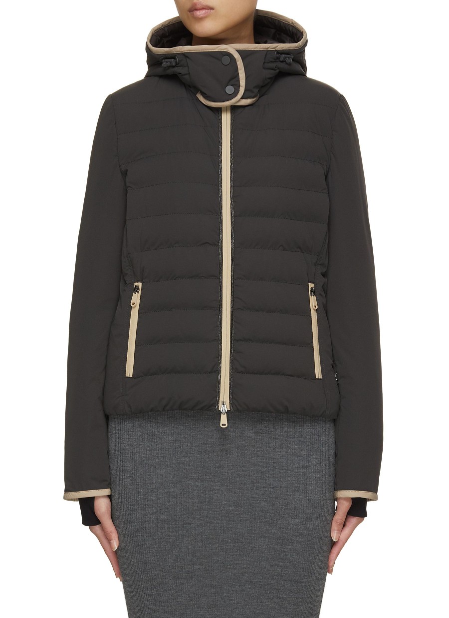 Women BRUNELLO CUCINELLI Jackets | Contrast Trim Ski Down Puffer Jacket