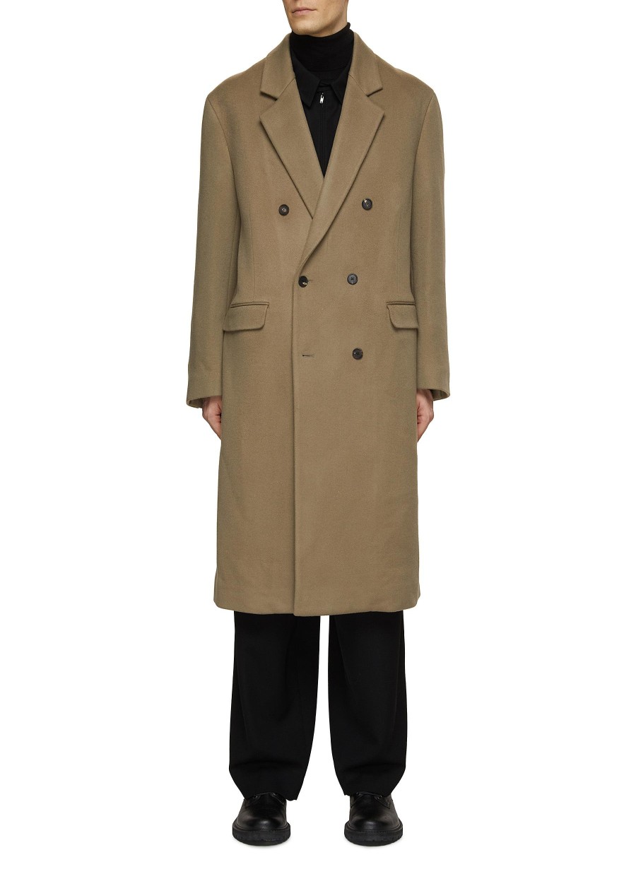 Men THE ROW Coats | Anders Double Breasted Cashmere Coat