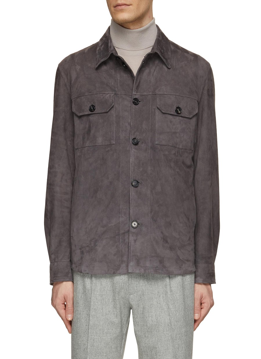 Men EQUIL Jackets | Suede Shirt Jacket