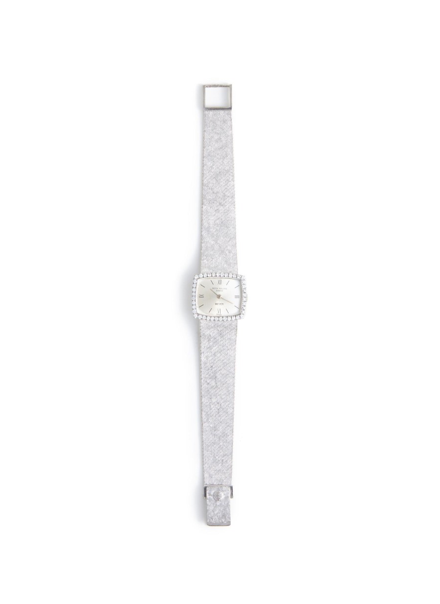 Women LANE CRAWFORD VINTAGE WATCHES Watches | Patek Philippe 18K White Gold Square Dial Diamond Lady Wrist Watch