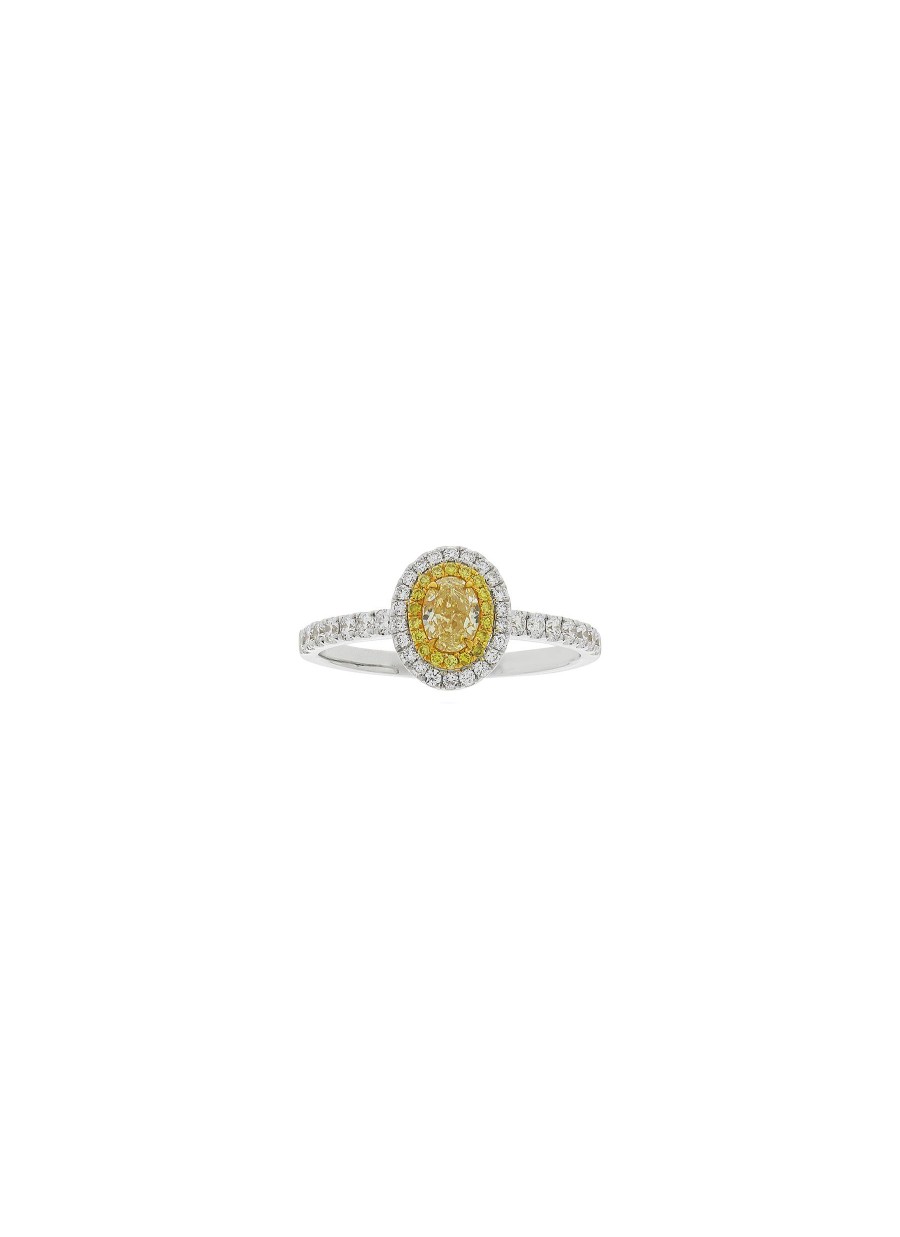 Women LC COLLECTION JEWELLERY Fine Jewellery | 18K Gold Diamond Ring — Size Hk 13