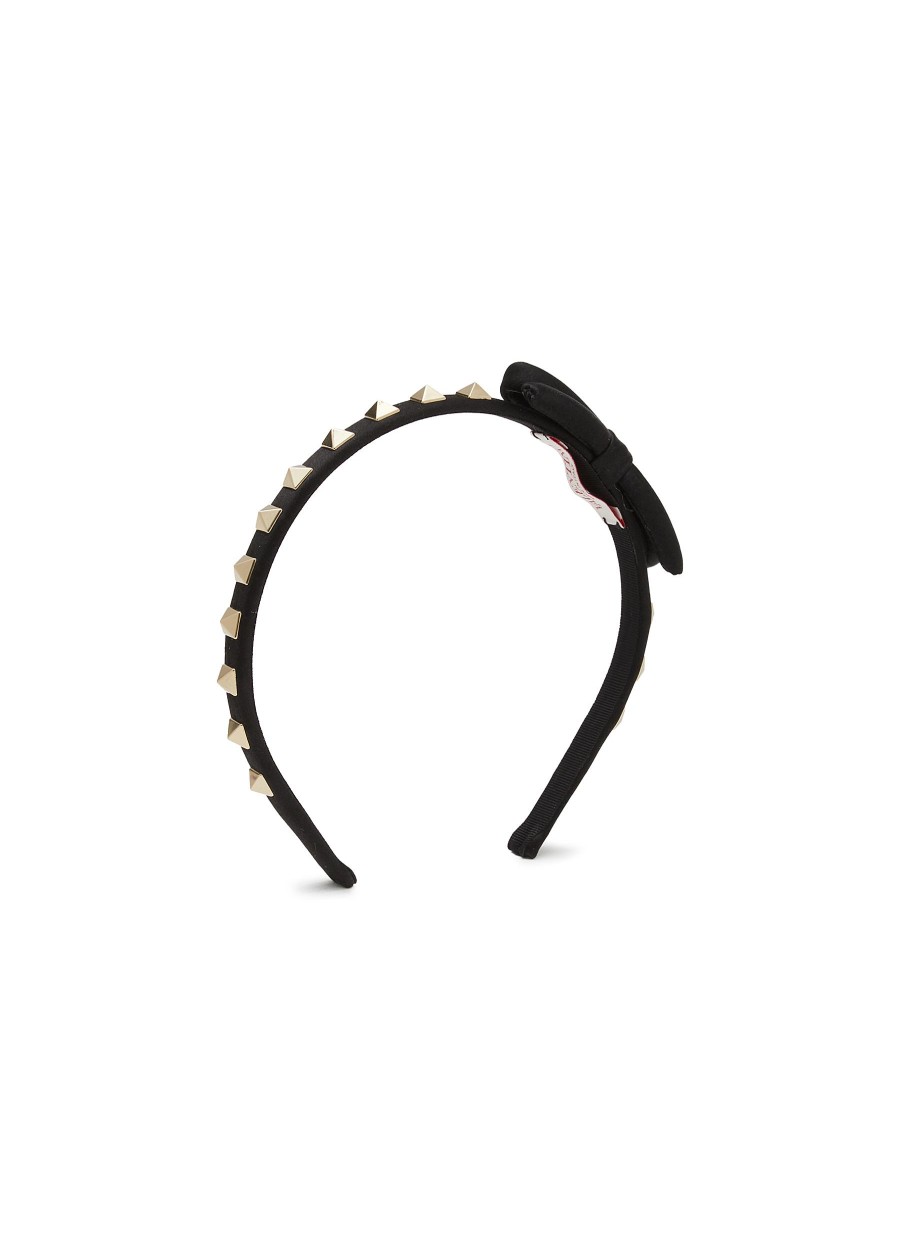 Women VALENTINO Hats & Gloves | Rockstud Satin Headband