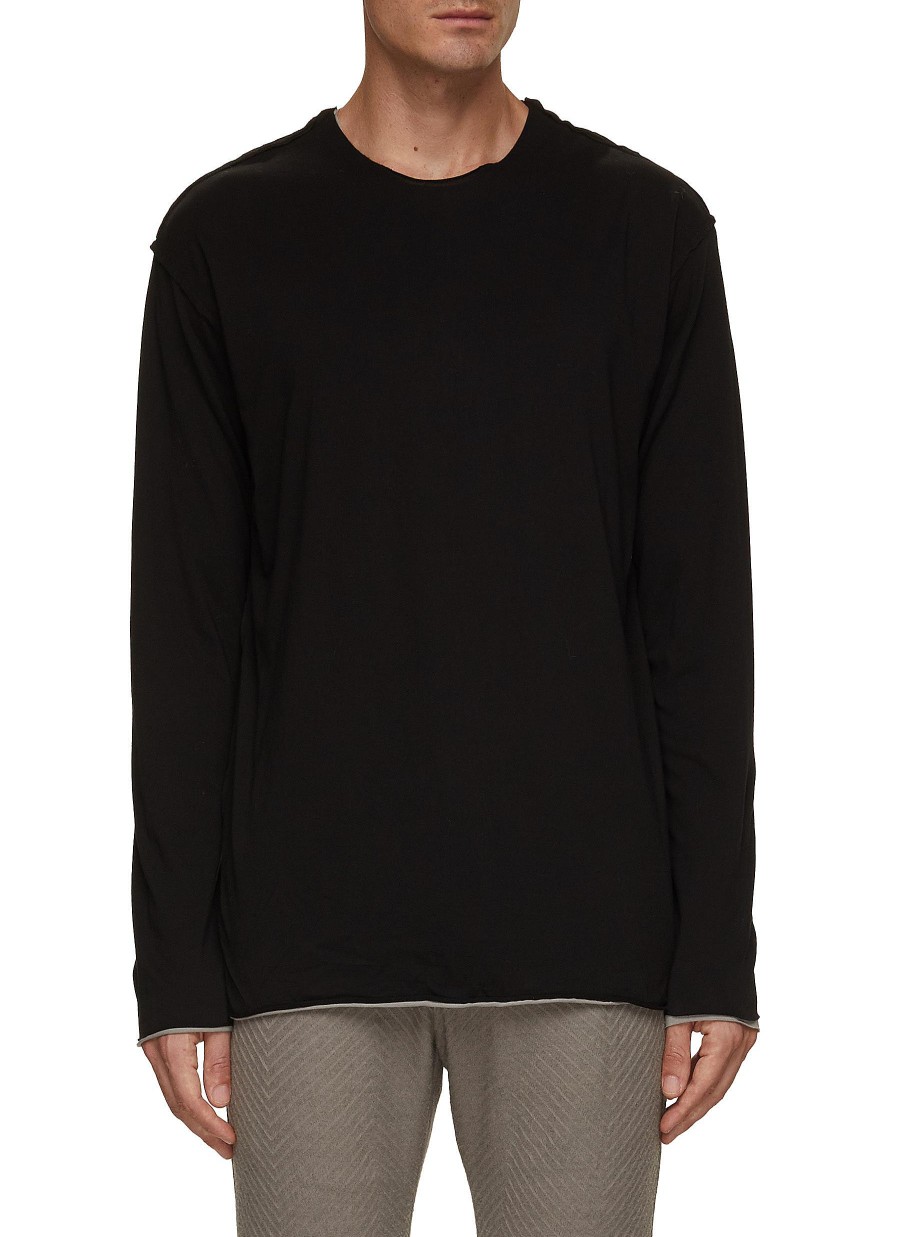 Men ATTACHMENT T-Shirts | Layered Raw Seam Detail T-Shirt