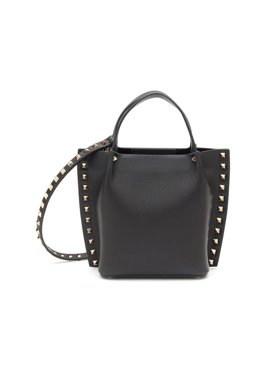 Women VALENTINO Tote Bags | Rockstud' Grained Leather Pouch