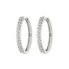 Women LC COLLECTION JEWELLERY Fine Jewellery | 18K White Gold Diamond Hoop Earrings