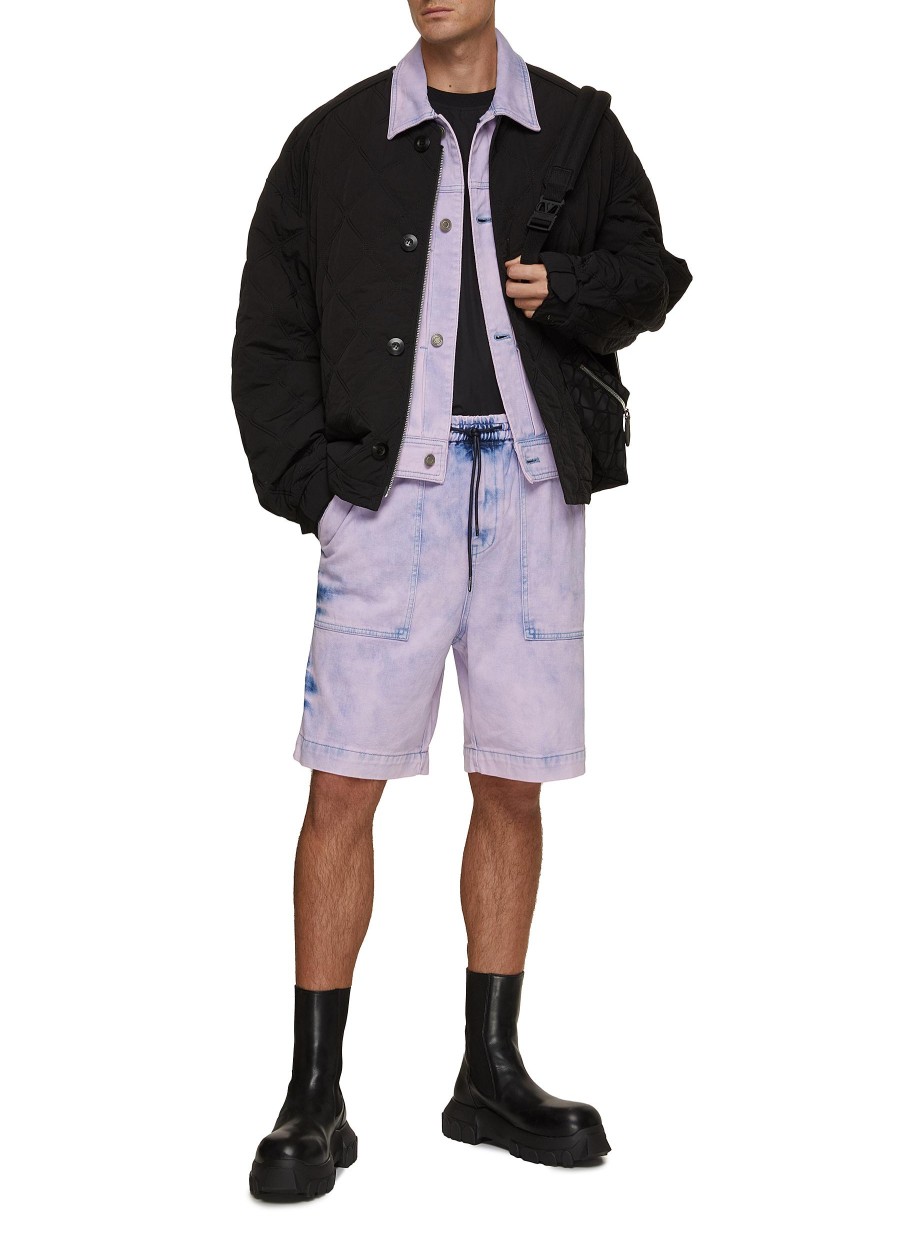 Men JUUN.J Pants | Drawstring Double Dyed Denim Shorts