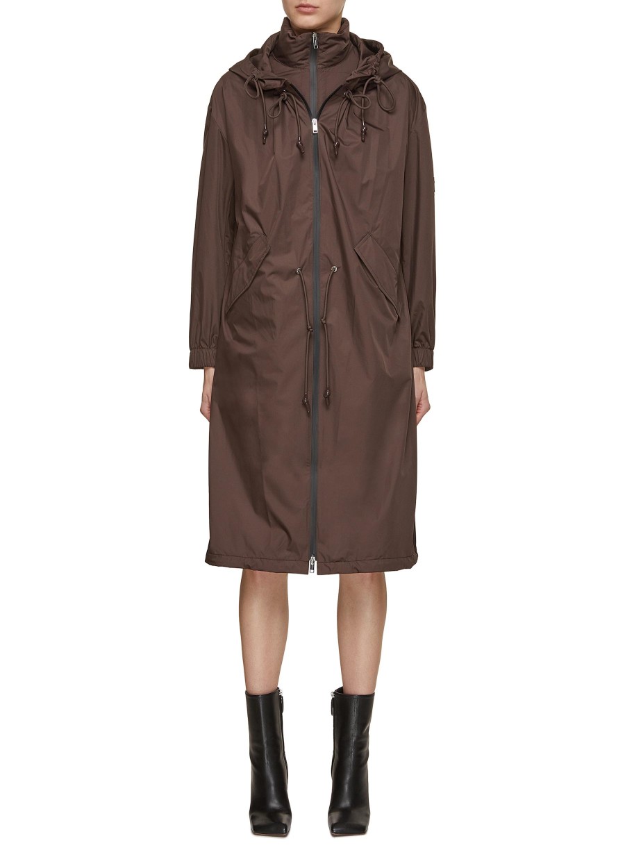 Women YVES SALOMON ARMY Coats | Hooded Detachable Long Coat