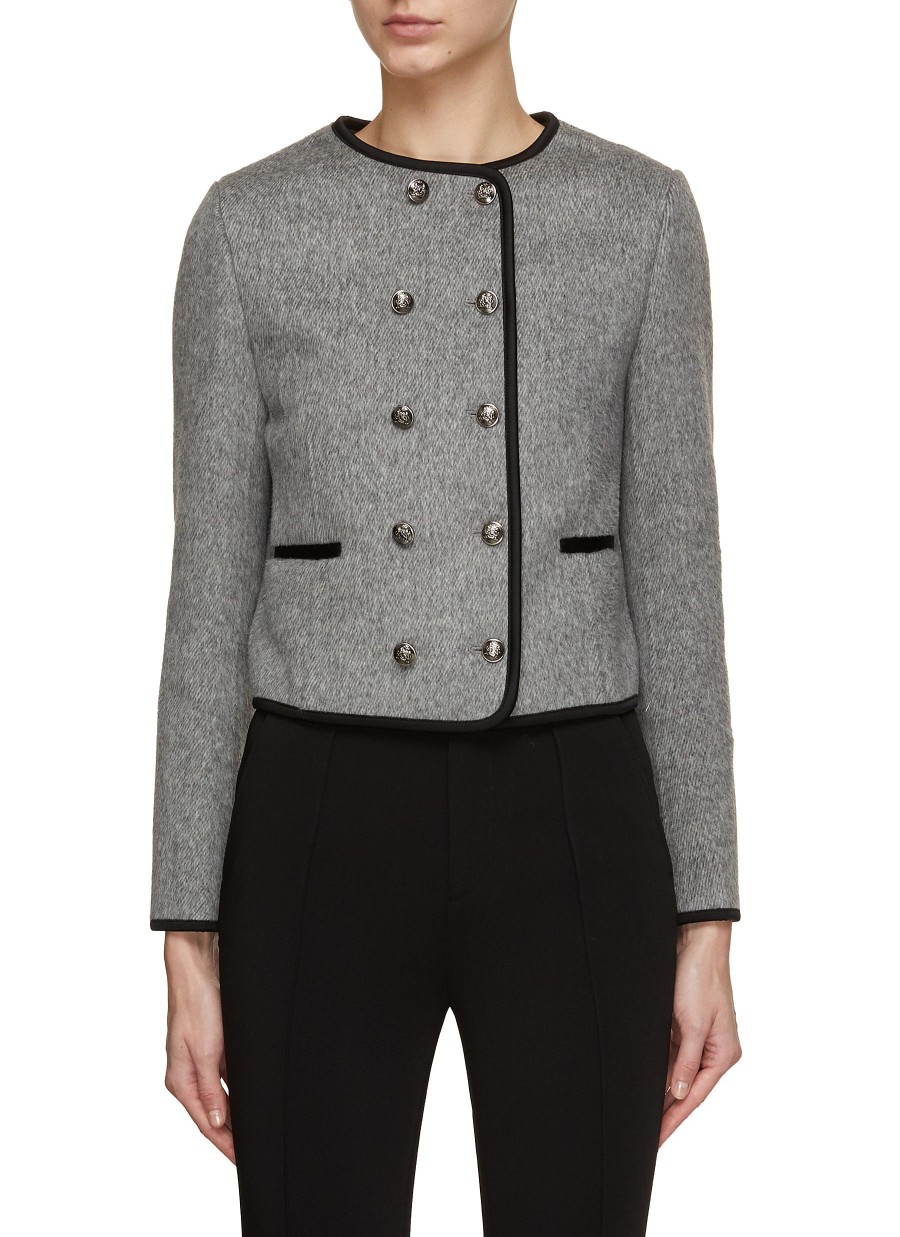 Women MO&CO. Jackets | Cropped Double Breasted Jacket