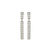 Women LANE CRAWFORD VINTAGE ACCESSORIES Vintage Accessories | Unsigned Silver Tone Diamante Bar Clip On Earrings