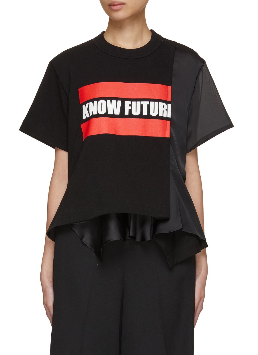 Women SACAI Tops | Know Future Graphic Print T-Shirt