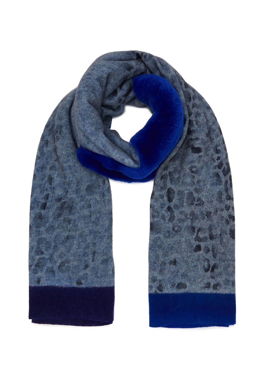 Women CASHÀ Scarves & Wraps | Rabbit Fur Wool Cashmere Knit Scarf