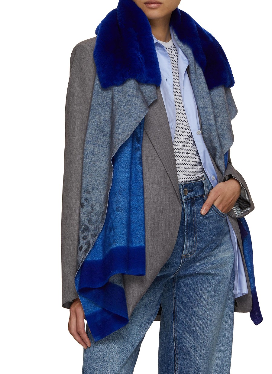 Women CASHÀ Scarves & Wraps | Rabbit Fur Wool Cashmere Knit Scarf