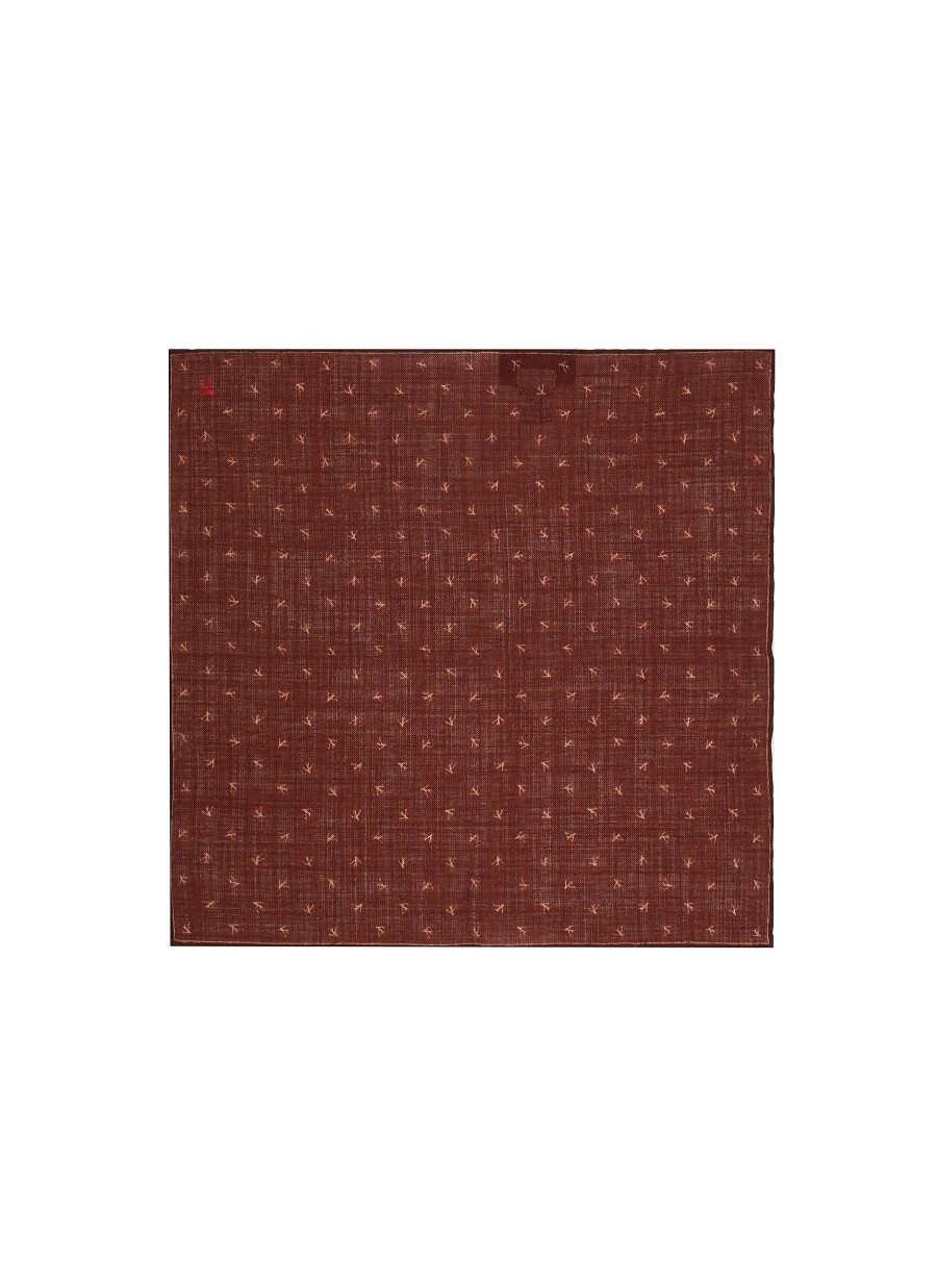 Men ISAIA Pocket Squares | Allover Logo Print Pocket Square