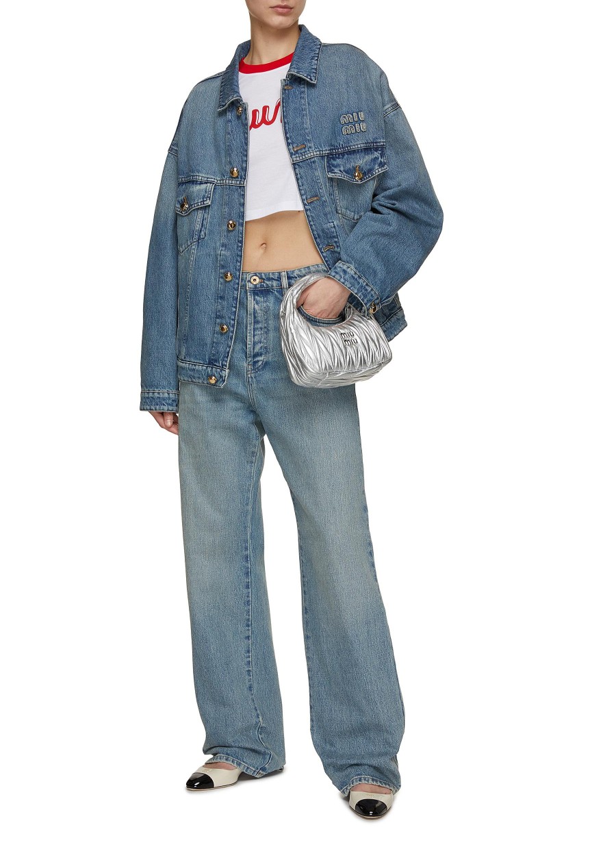 Women MIU MIU Jackets | Logo Denim Jacket