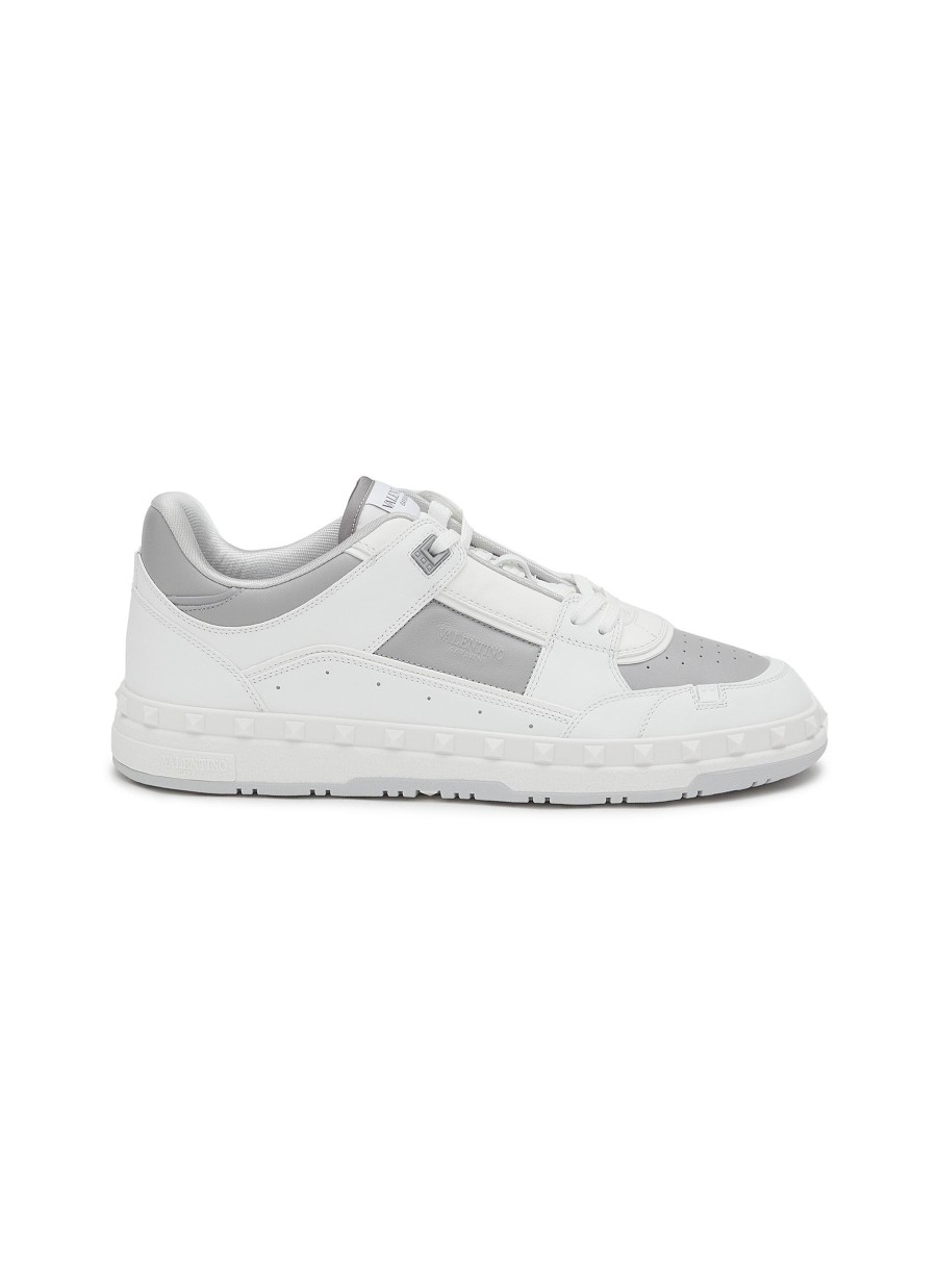 Men VALENTINO Sneakers | Freedots Leather Low Top Sneakers