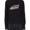 Men SAINT LAURENT Pullovers & Hoodies | Logo Print Cotton Jersey Hoodie