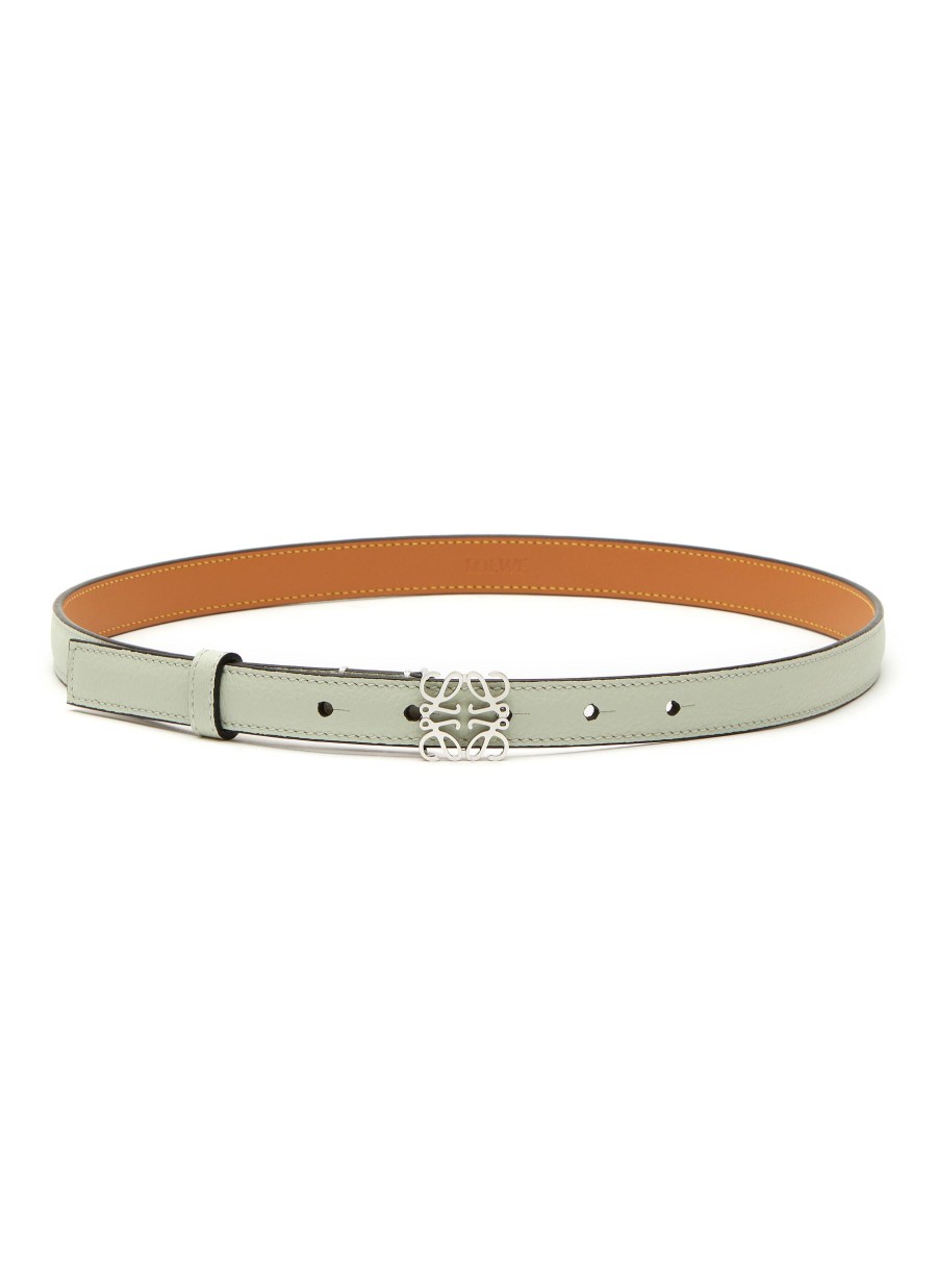 Women LOEWE Belts | Anagram Buckle Soft Grained Calf Leather Belt