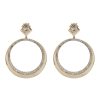 Women LANE CRAWFORD VINTAGE ACCESSORIES Vintage Accessories | Jomaz Gold Tone Diamante Hoop Clip On Earrings