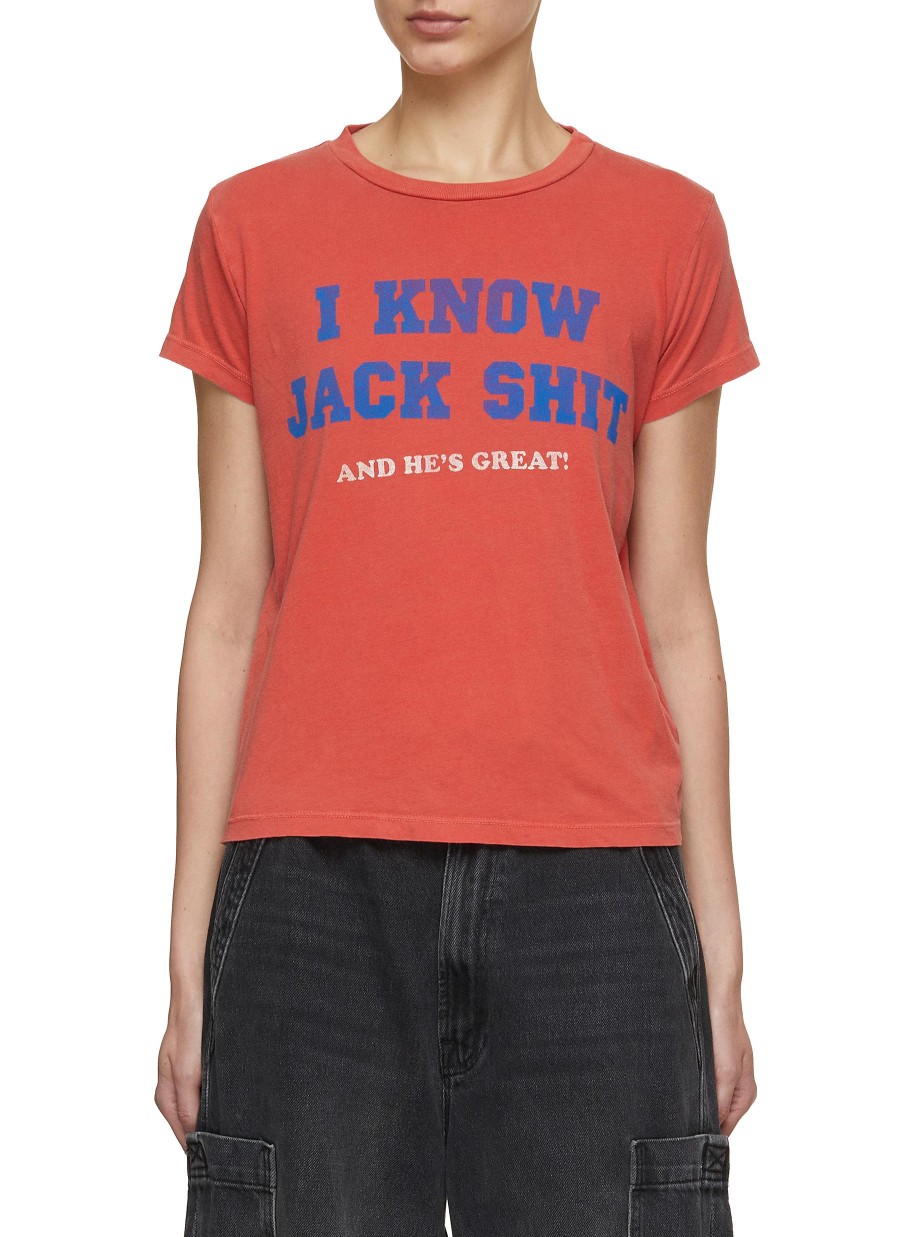 Women MOTHER Tops | The I Know Jack Boxy Goodie Goodie T-Shirt