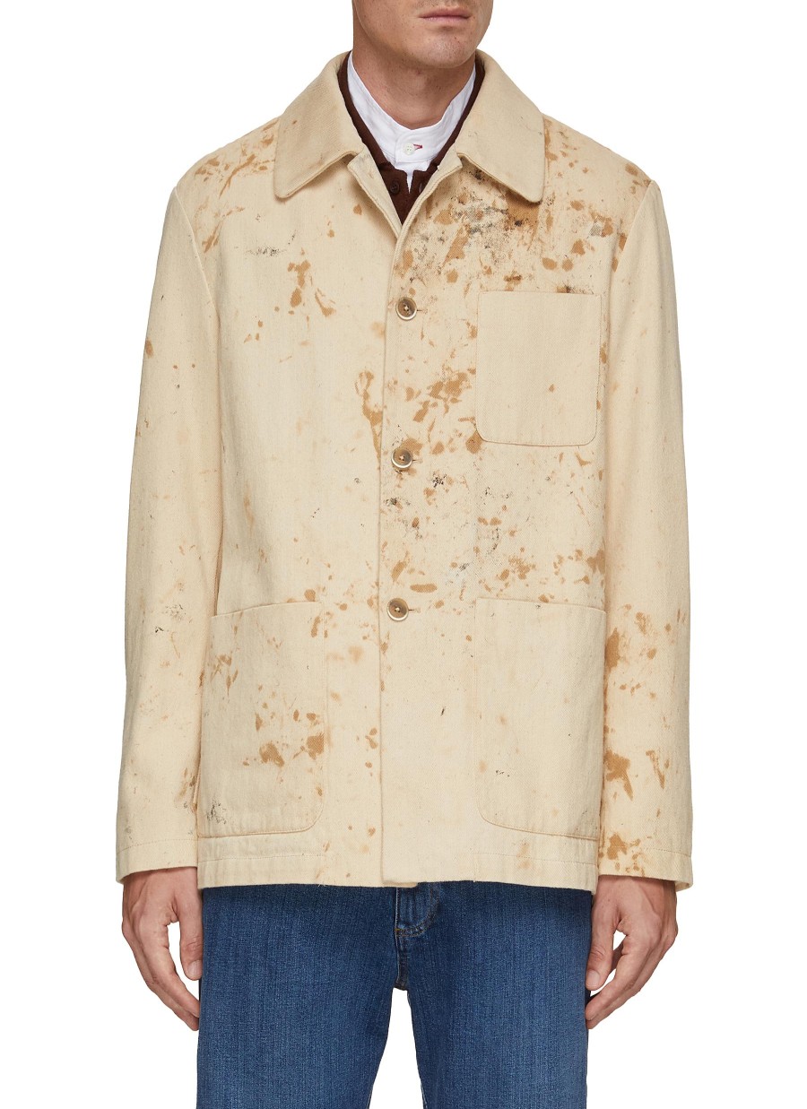 Men BARENA Jackets | Splattered Paint Overshirt