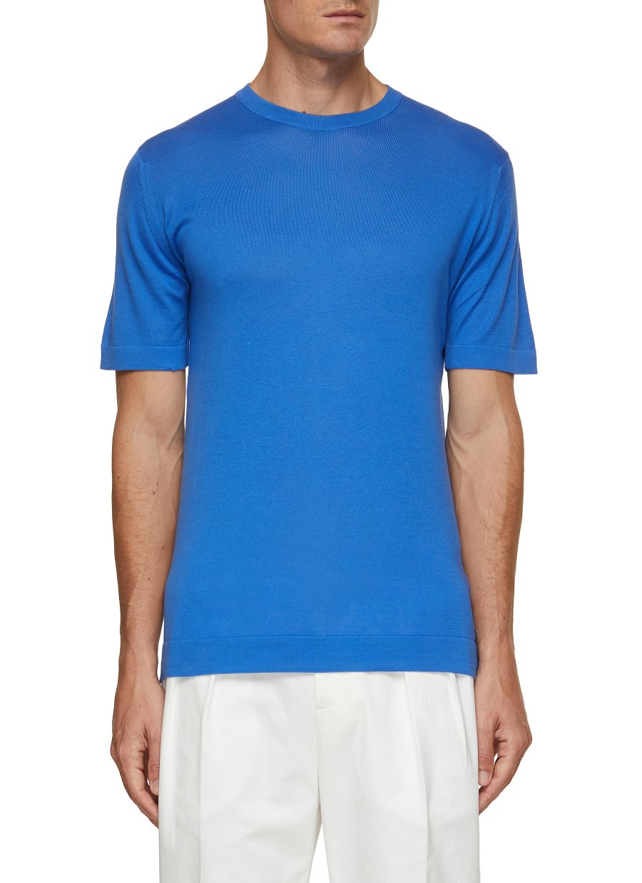 Men JOHN SMEDLEY T-Shirts | Lorca Sea Island Cotton T-Shirt