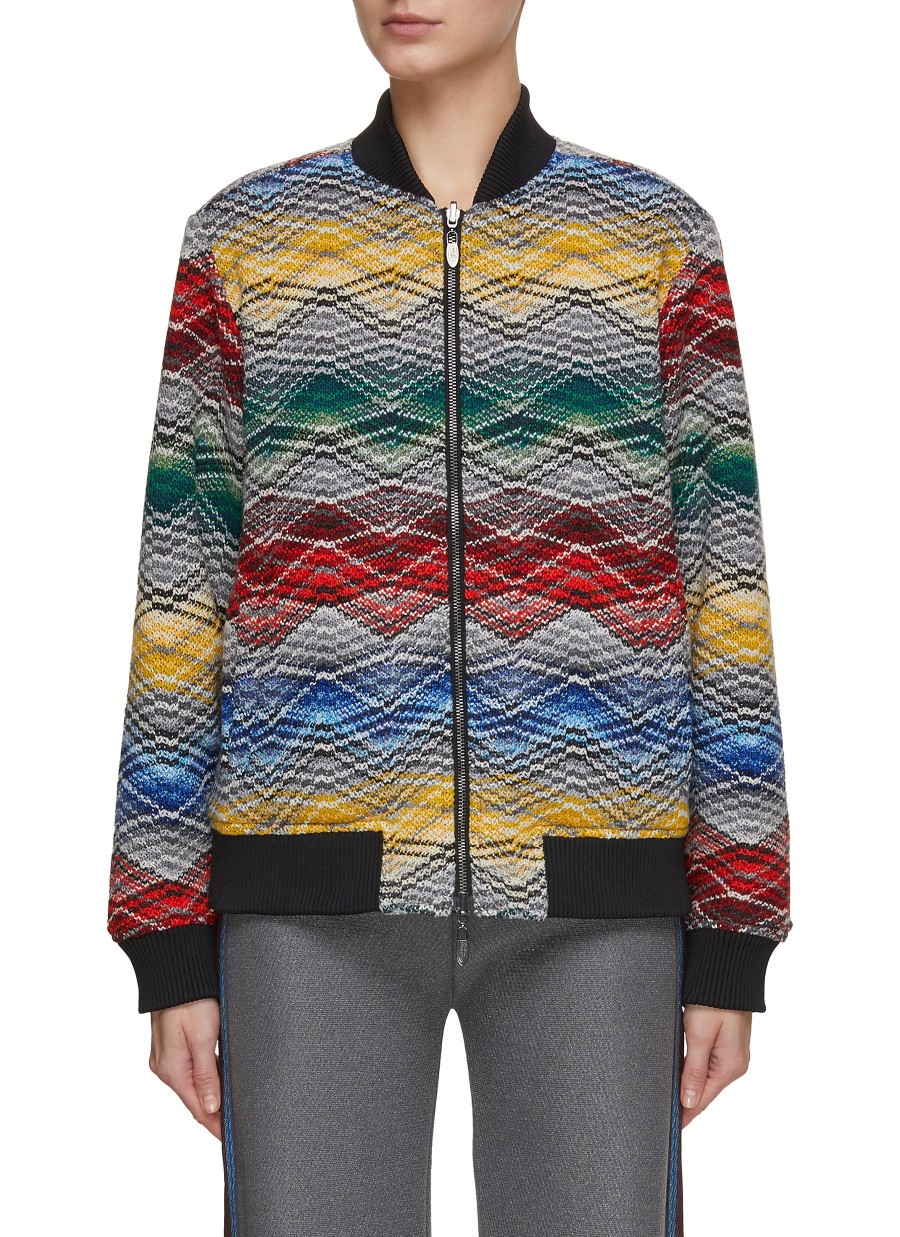 Women MISSONI Jackets | Reversible Rainbow Bomber Jacket