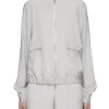 Women KITON Jackets | Zip Up Silk Bomber