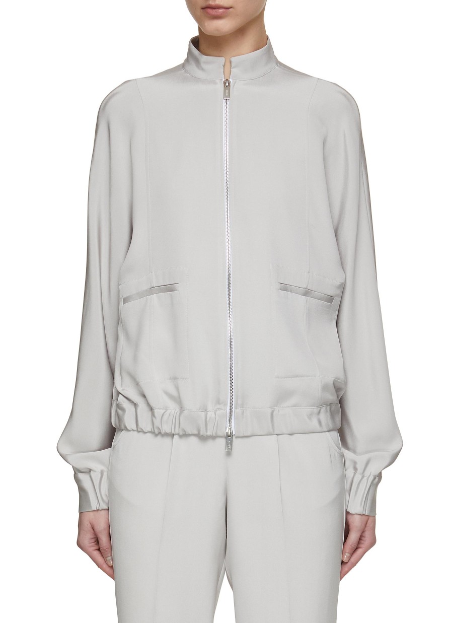 Women KITON Jackets | Zip Up Silk Bomber