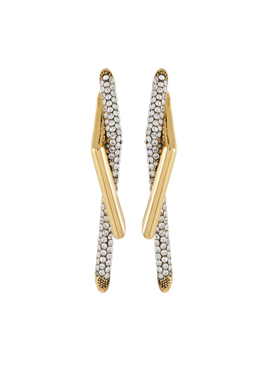 Women DEMARSON Fashion Jewellery | Neptune Crystal Pave Earrings