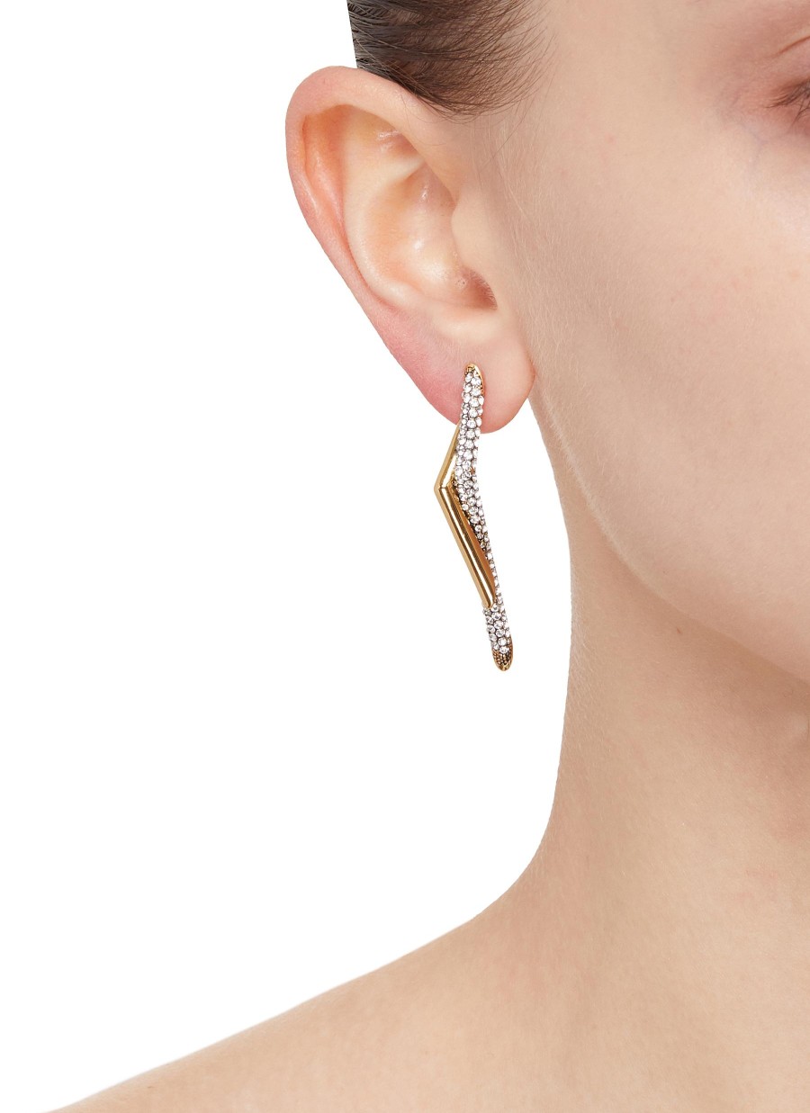 Women DEMARSON Fashion Jewellery | Neptune Crystal Pave Earrings