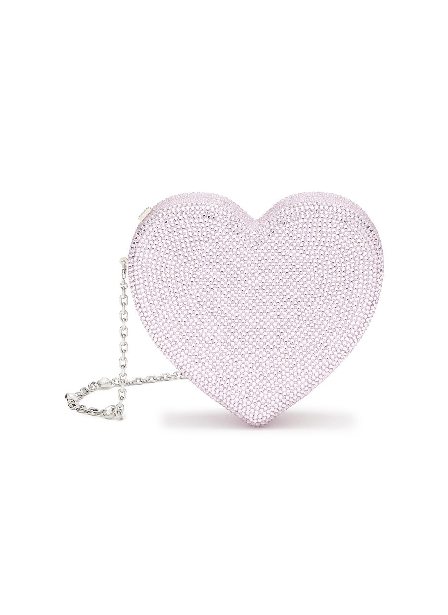 Women JUDITH LEIBER Clutch Bags | Stone Embelliished Heart Clutch