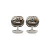 Men TATEOSSIAN Cufflinks | Limited Edition Rhodium Plated Sterling Silver Sapphire Skeleton Gear Cufflinks