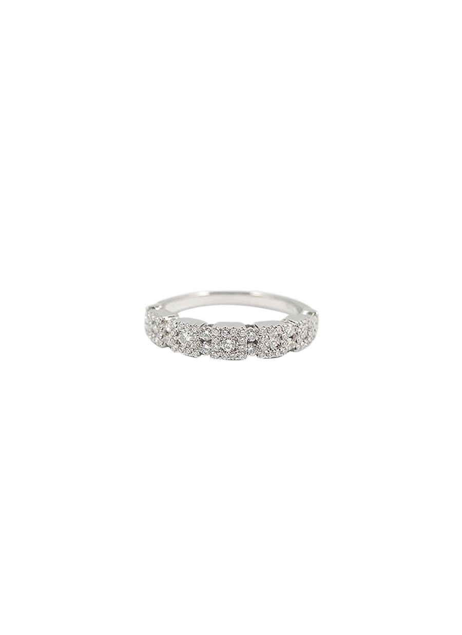 Women LC COLLECTION JEWELLERY Fine Jewellery | 18K White Gold Diamond Ring — Us 6.5