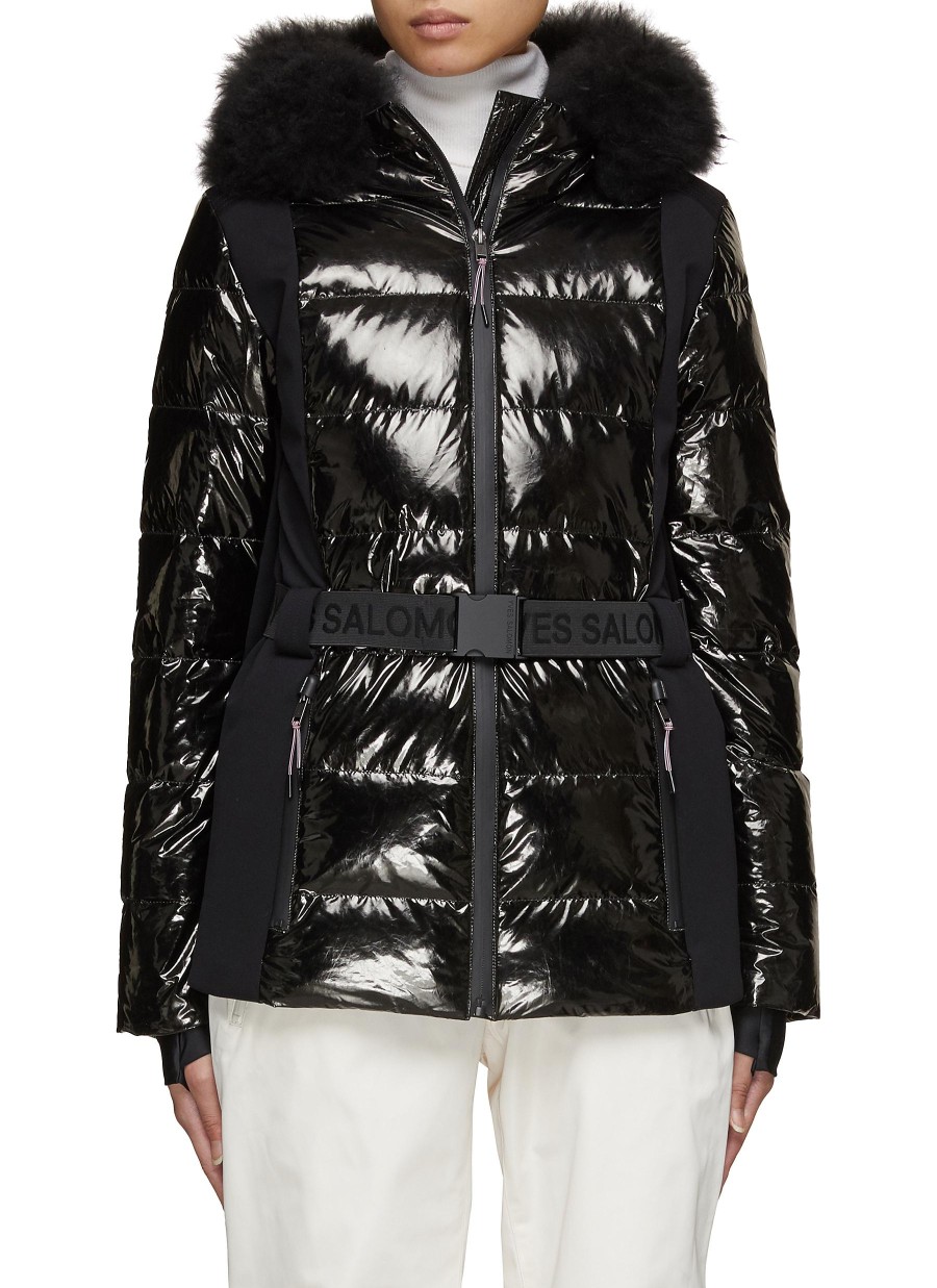 Women YVES SALOMON Jackets | Fur Trimmed Hooded Puffer Ski Jacket